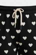 Cozy Knit Heart & Star Print Trouser side view — stylish women's wear Pakistan | MannMoji