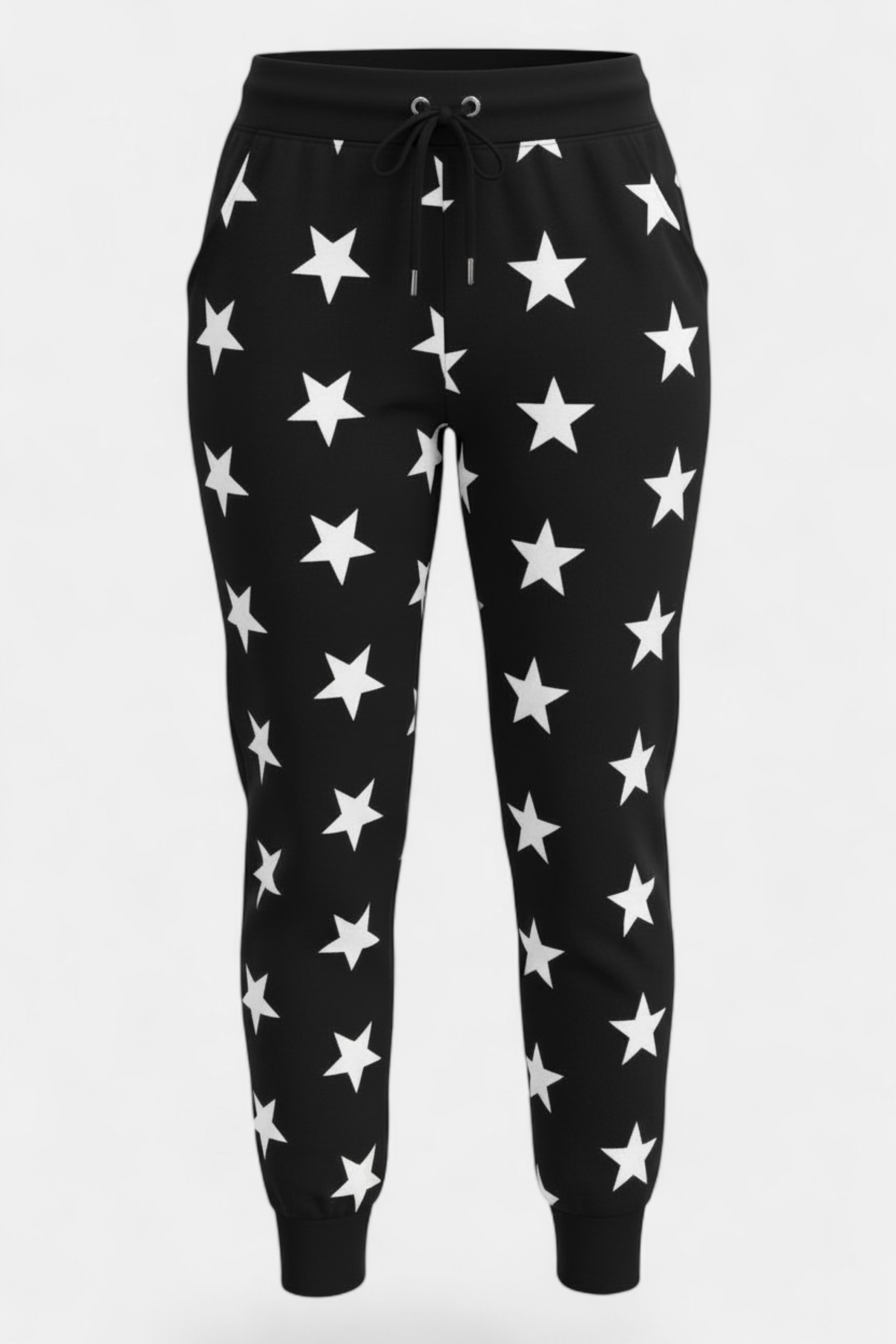 Cozy Knit Heart & Star Print Trouser side view — stylish women's wear Pakistan | MannMoji