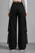 Jet Black 8-Pocket Cargo Pants