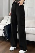 Jet Black Cargo Pants