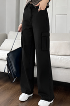Jet Black Cargo Pants