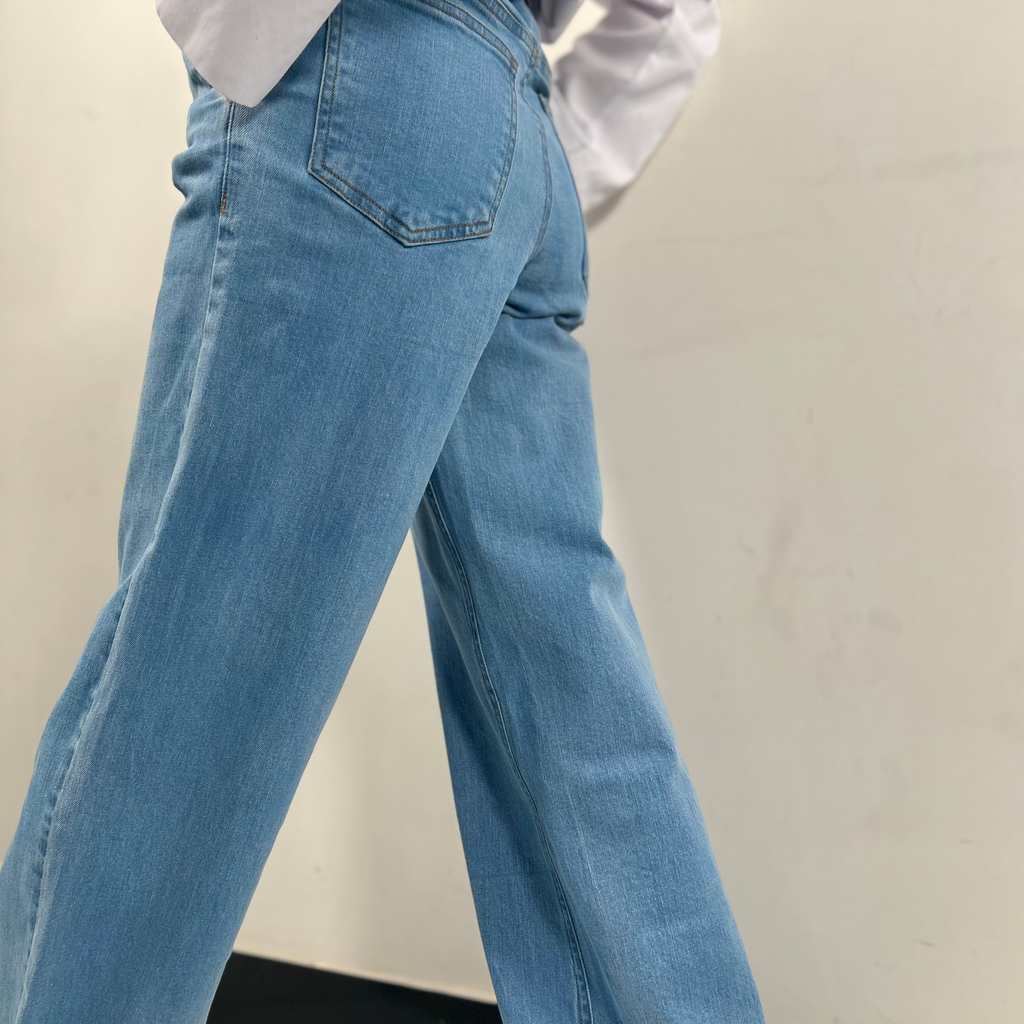 High-Rise Wide Leg Stretch Denim – Effortless Comfort, Elevated Style