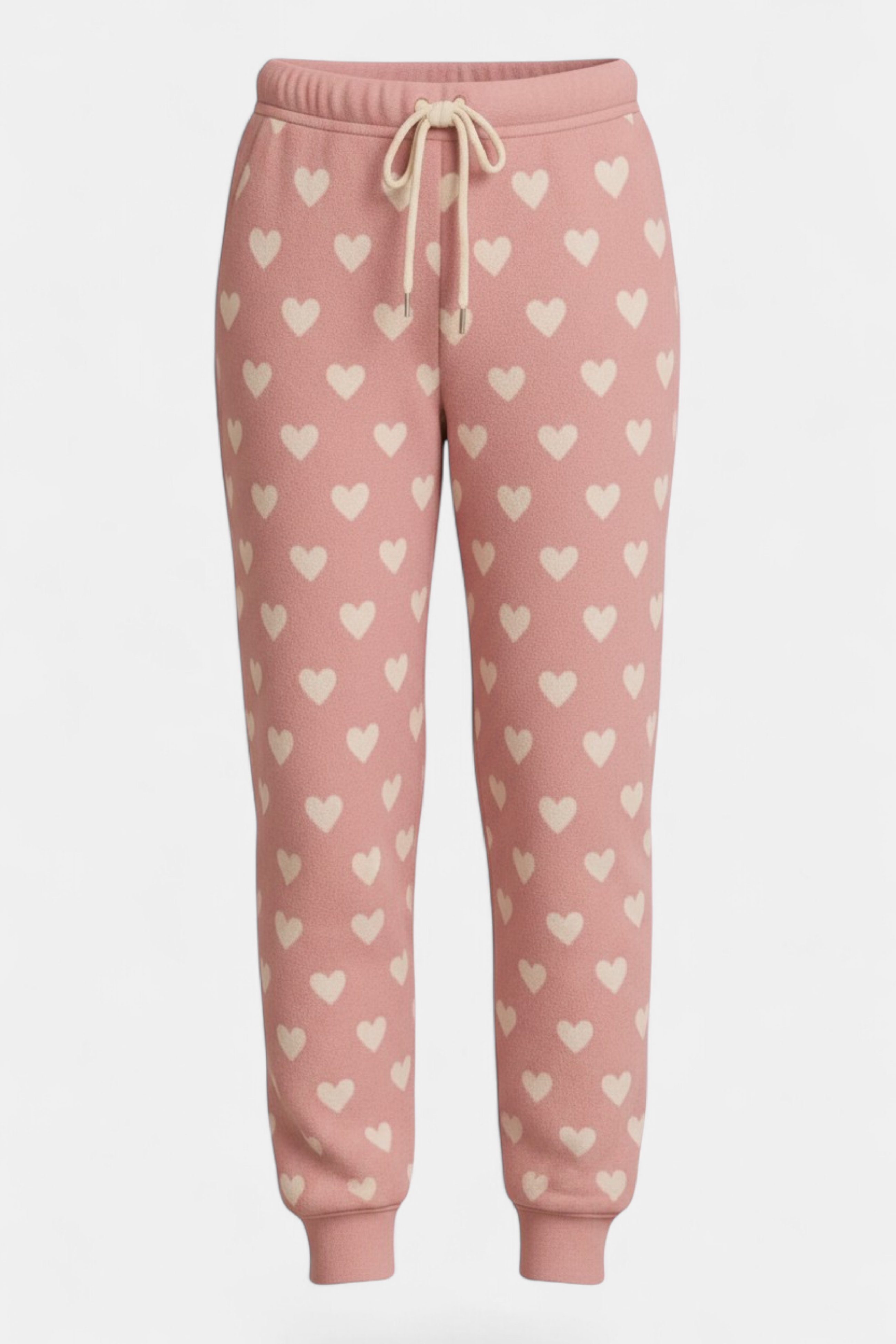 Cozy Knit Heart & Star Print Trouser close-up detail — MannMoji Pakistan