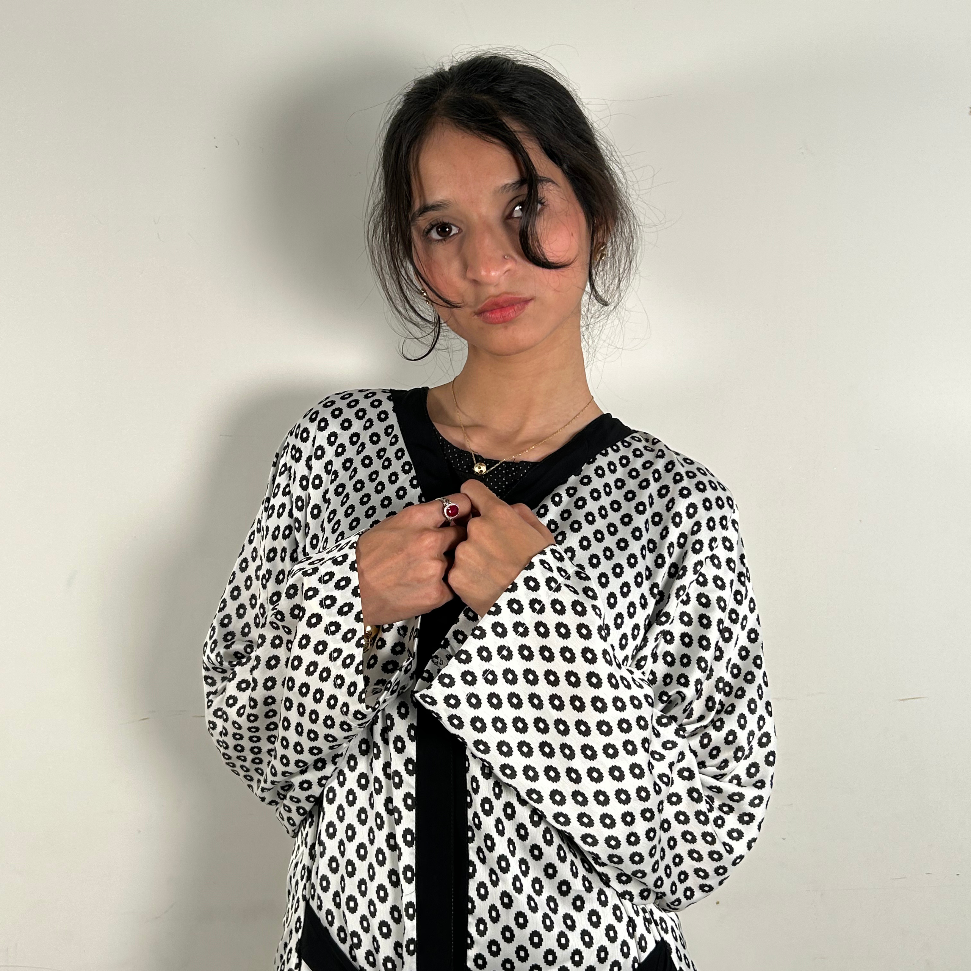 Printed Lightweight Silk Shrug – Effortless Luxury in Motion