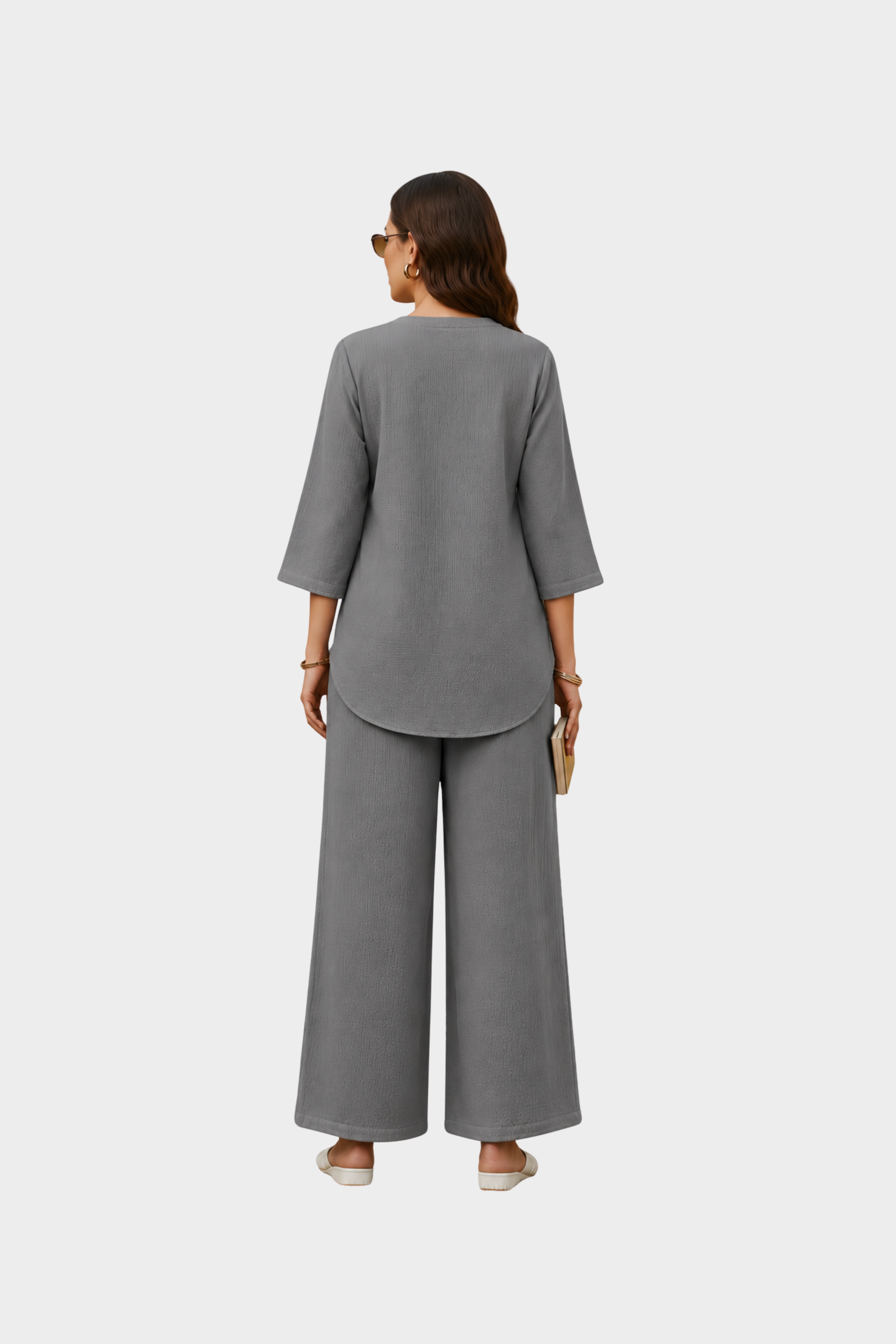 Silver Bloom Irish Linen Co-Ord Set