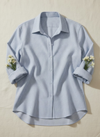 White and blue stripes shirt pure cotton