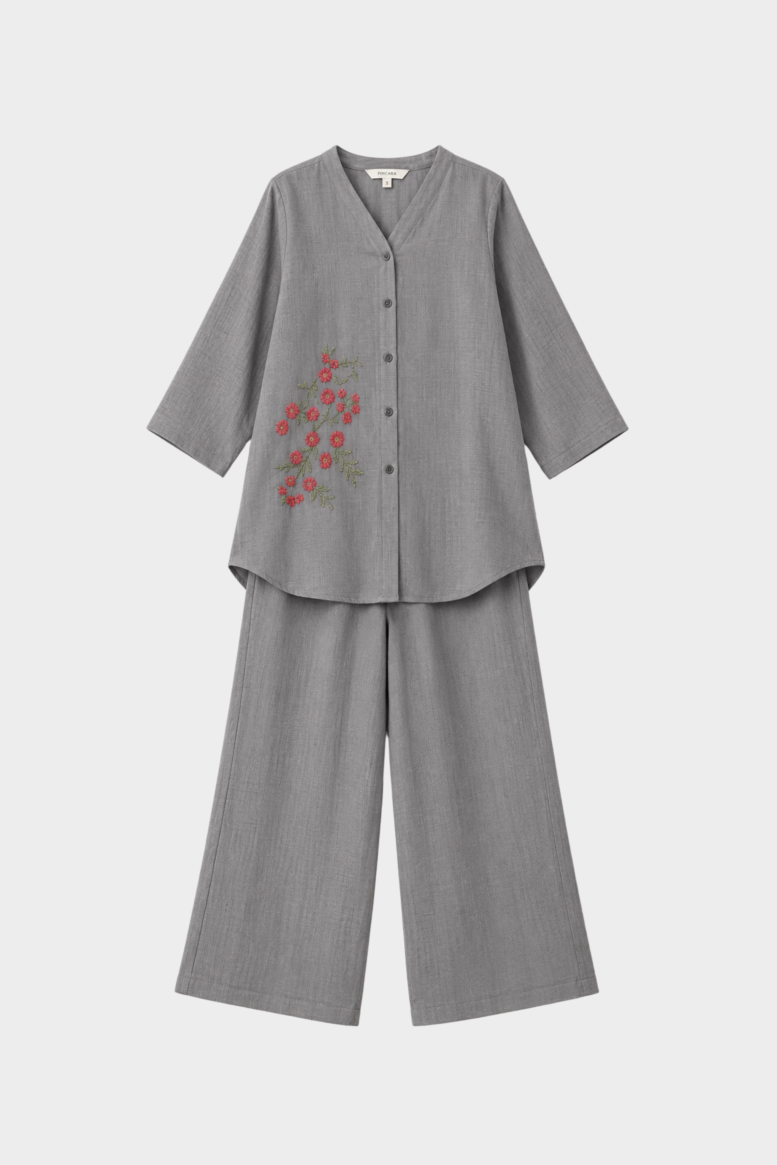 Silver Bloom Irish Linen Co-Ord Set
