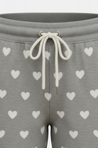 Cozy Knit Heart & Star Print Trouser full length view — MannMoji Pakistan
