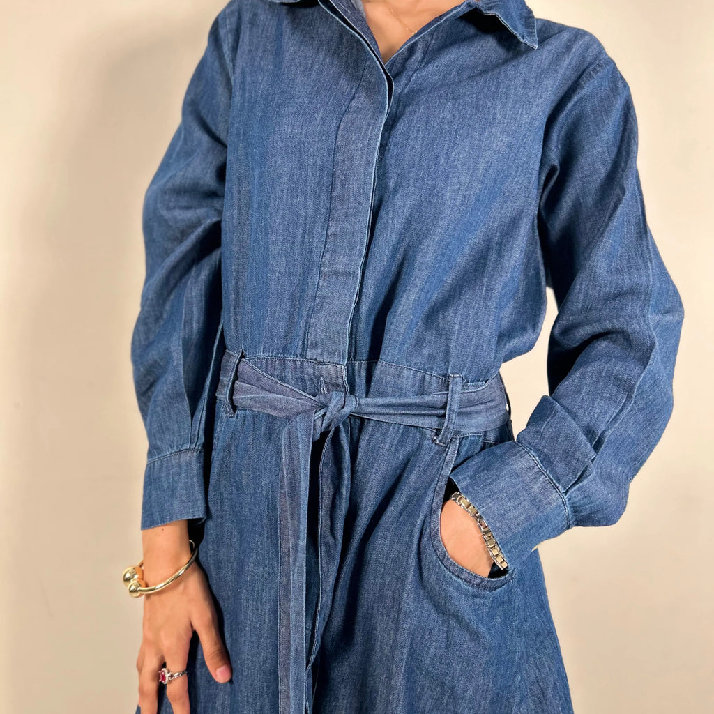 Denim Long Shirt Dress – Effortless Charm Meets Everyday Cool