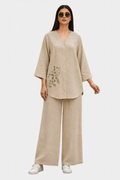 Sandstone Bloom Irish Linen Co-ord Set