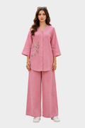 Blush Bloom Cotton Linen Co-ord Set
