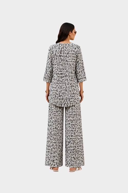 Abstract Dot Irish Linen Co-Ord Set