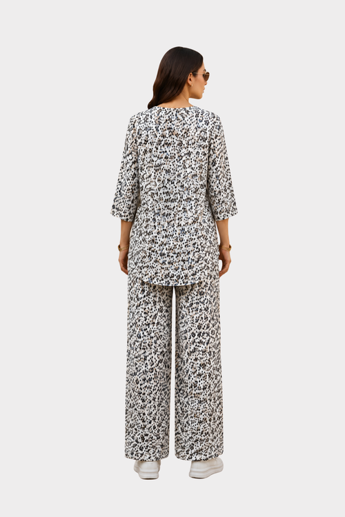 Abstract Dot Irish Linen Co-Ord Set