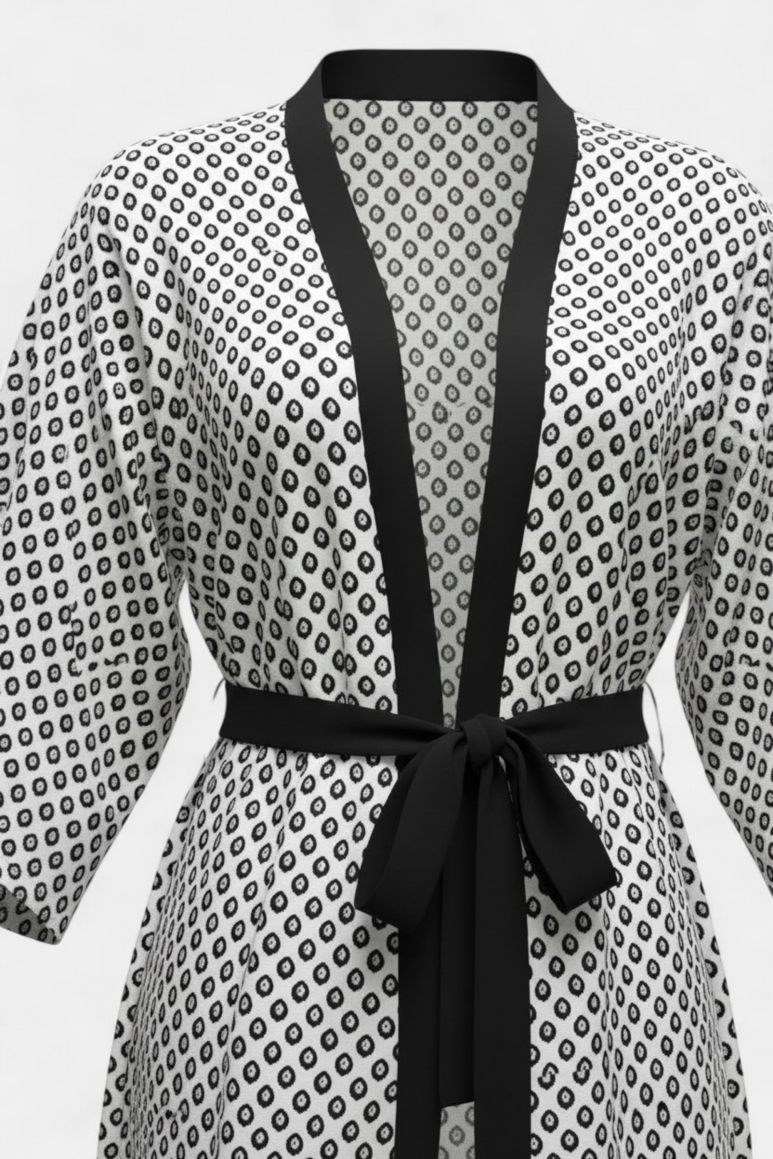 Printed Lightweight Silk Shrug detail shot — quality fabric Pakistan | MannMoji