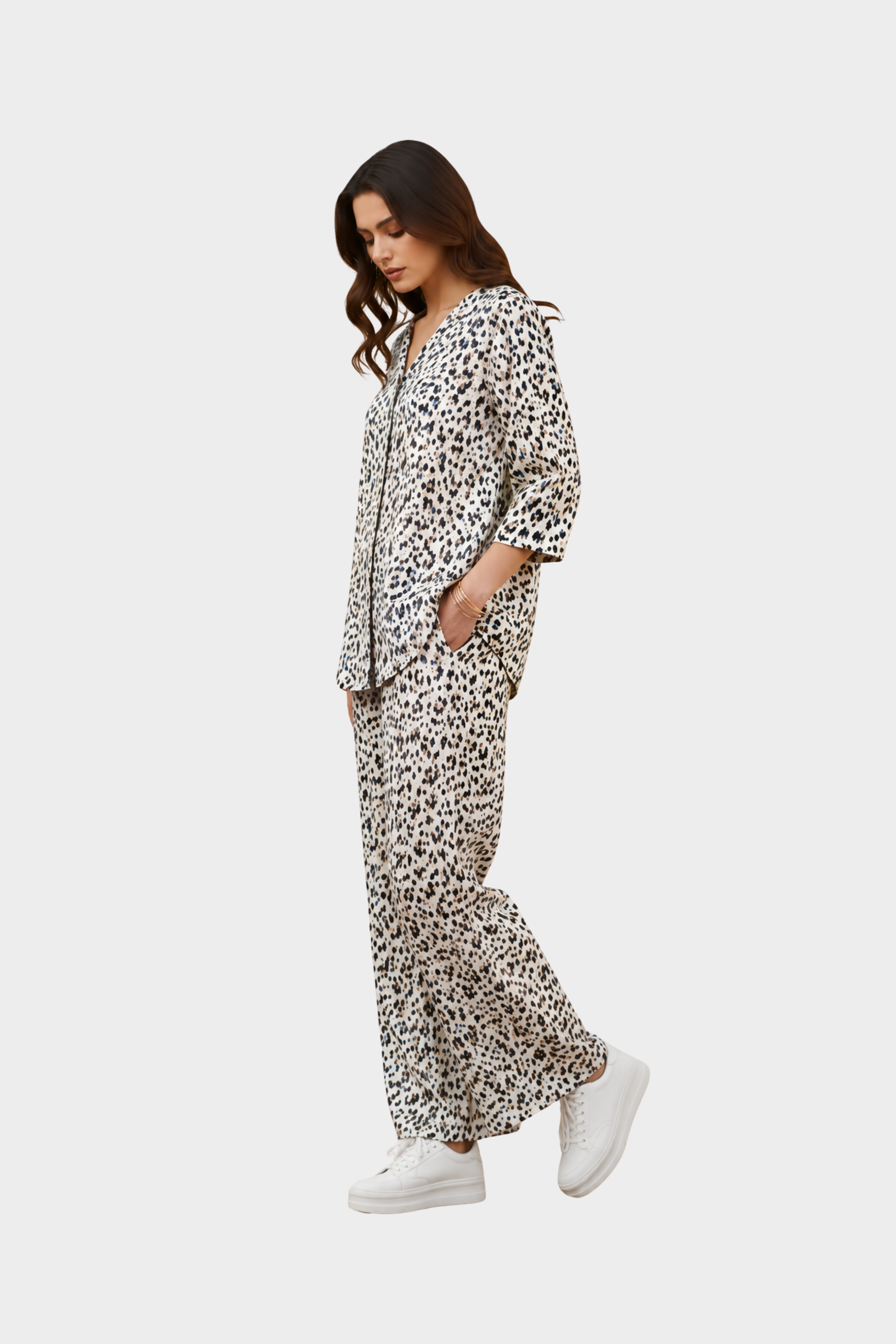 Abstract Dot Irish Linen Co-Ord Set