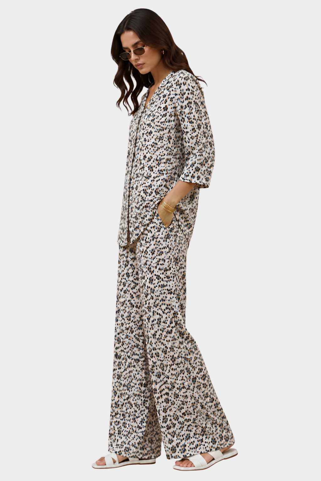 Abstract Dot Irish Linen Co-ord Set