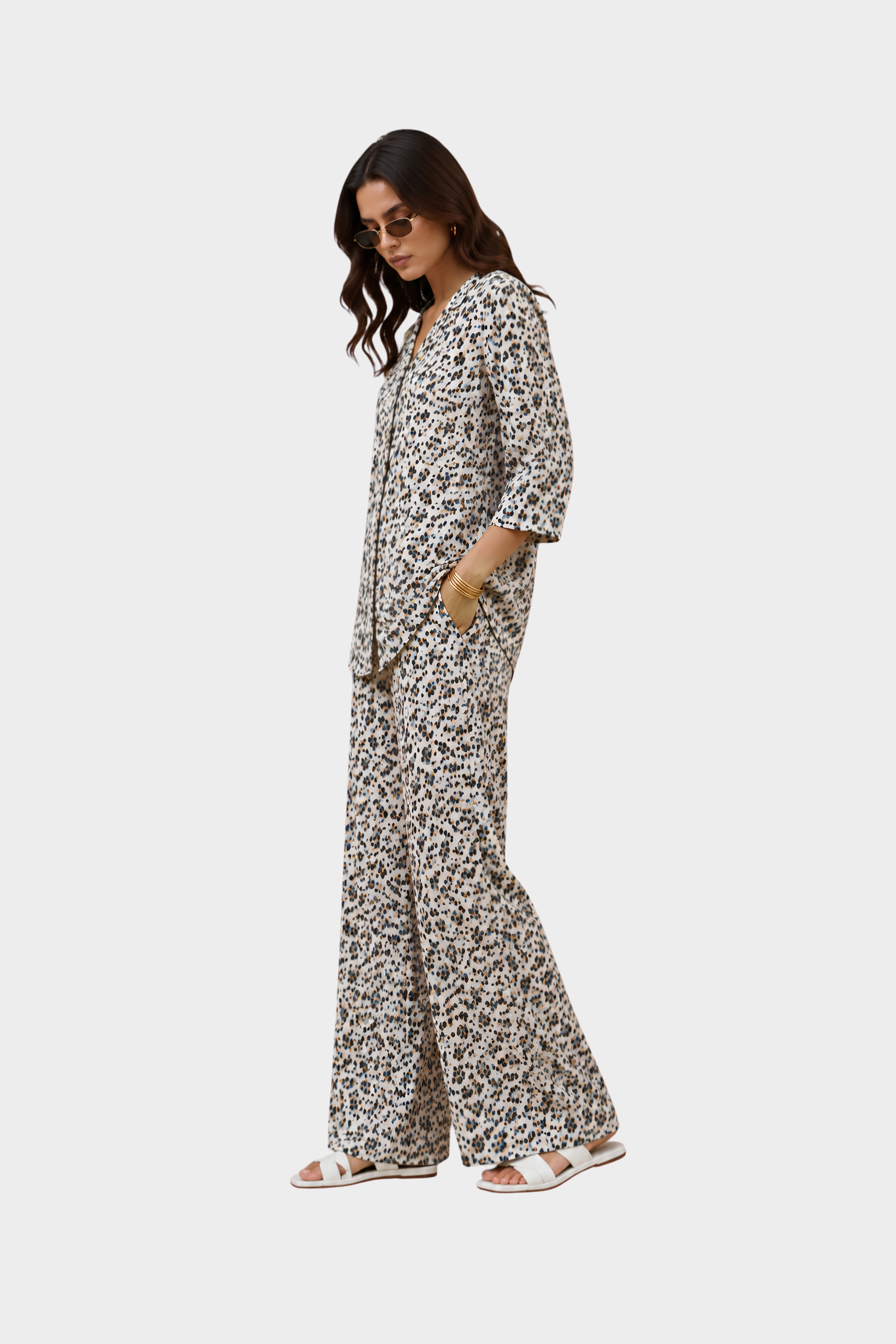 Abstract Dot Irish Linen Co-Ord Set