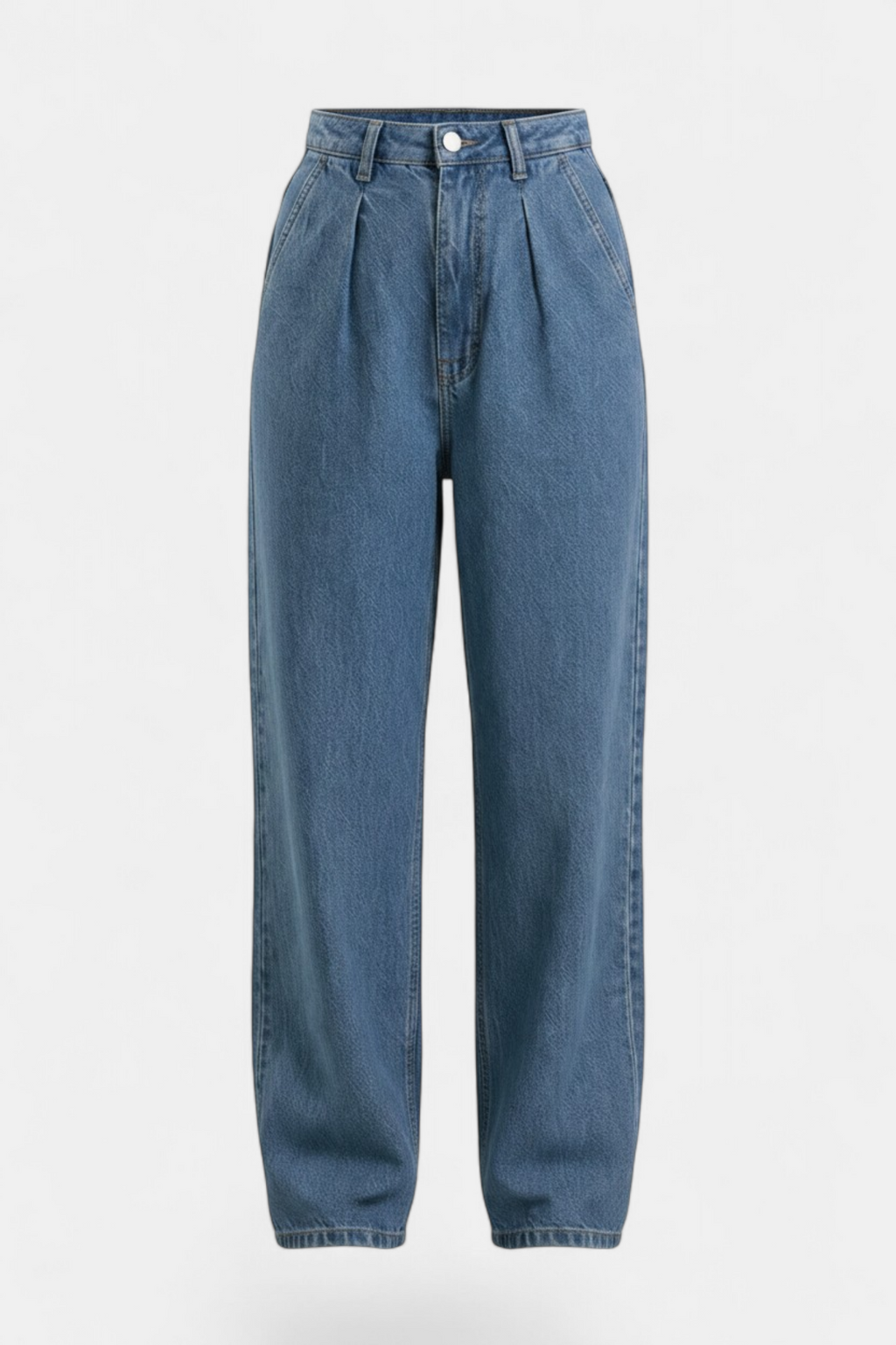 Loose Fit Denim Jeans side view — stylish women's wear Pakistan | MannMoji