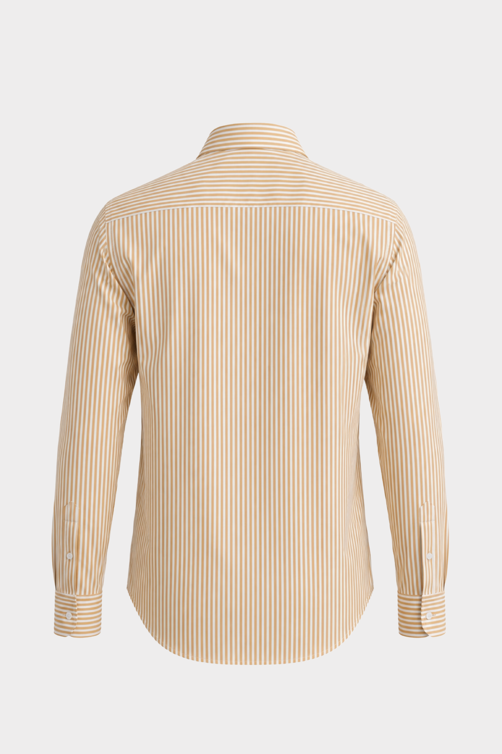 Mustard & White Striped Cotton Shirt