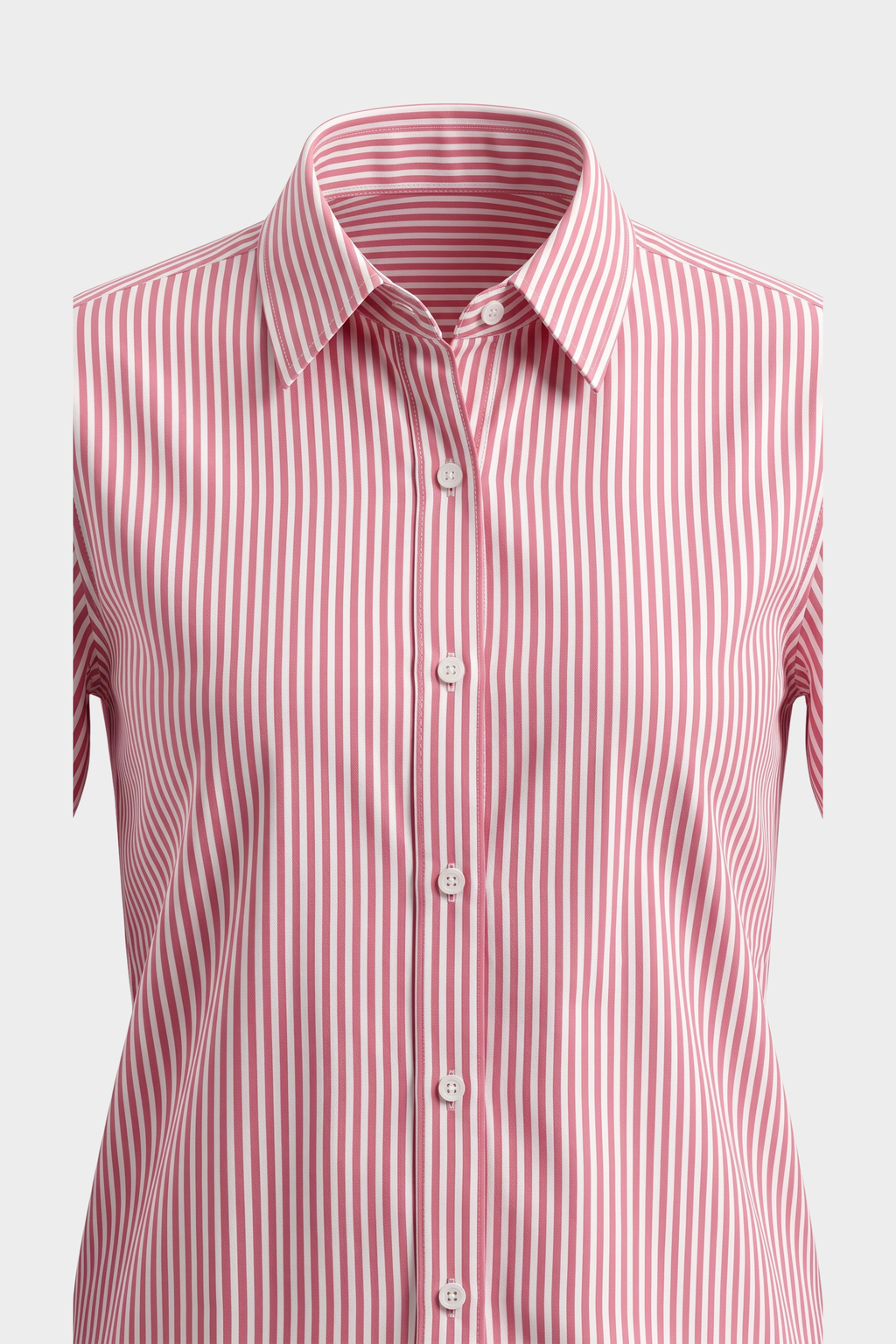Red & White Striped Cotton Shirt