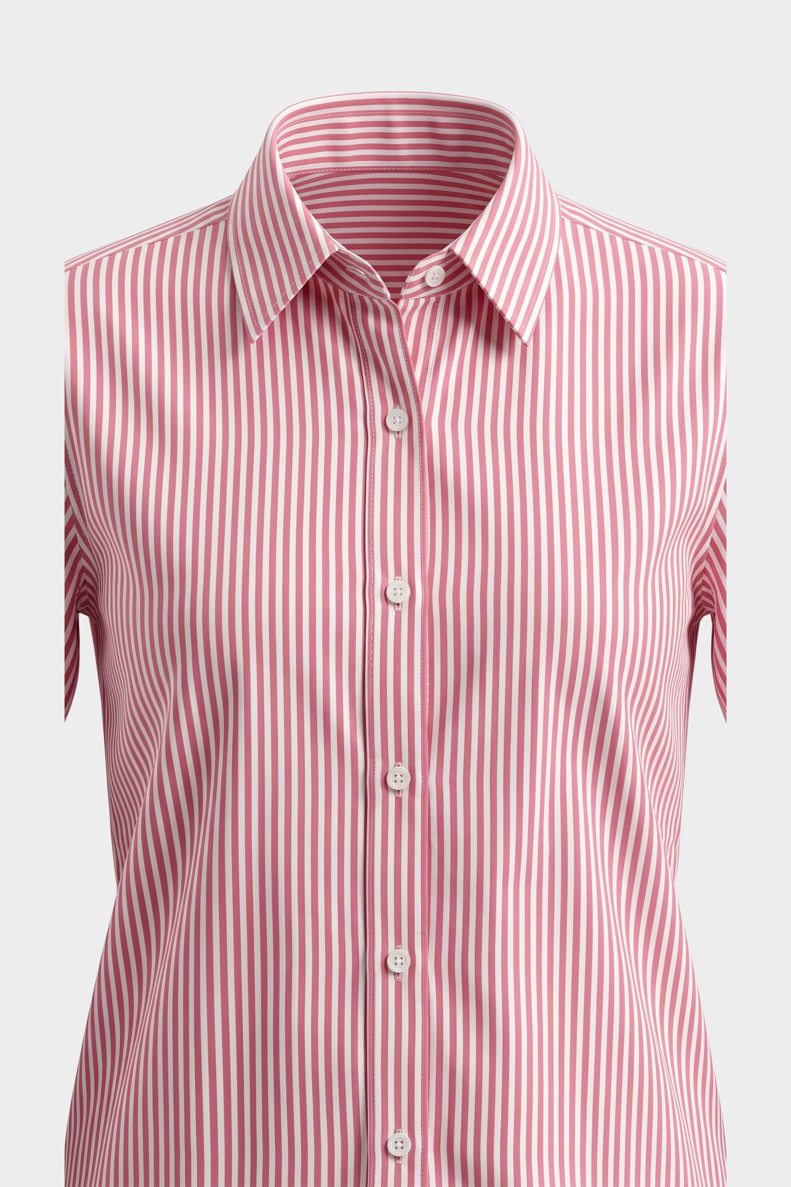 Red & White Striped Cotton Shirt