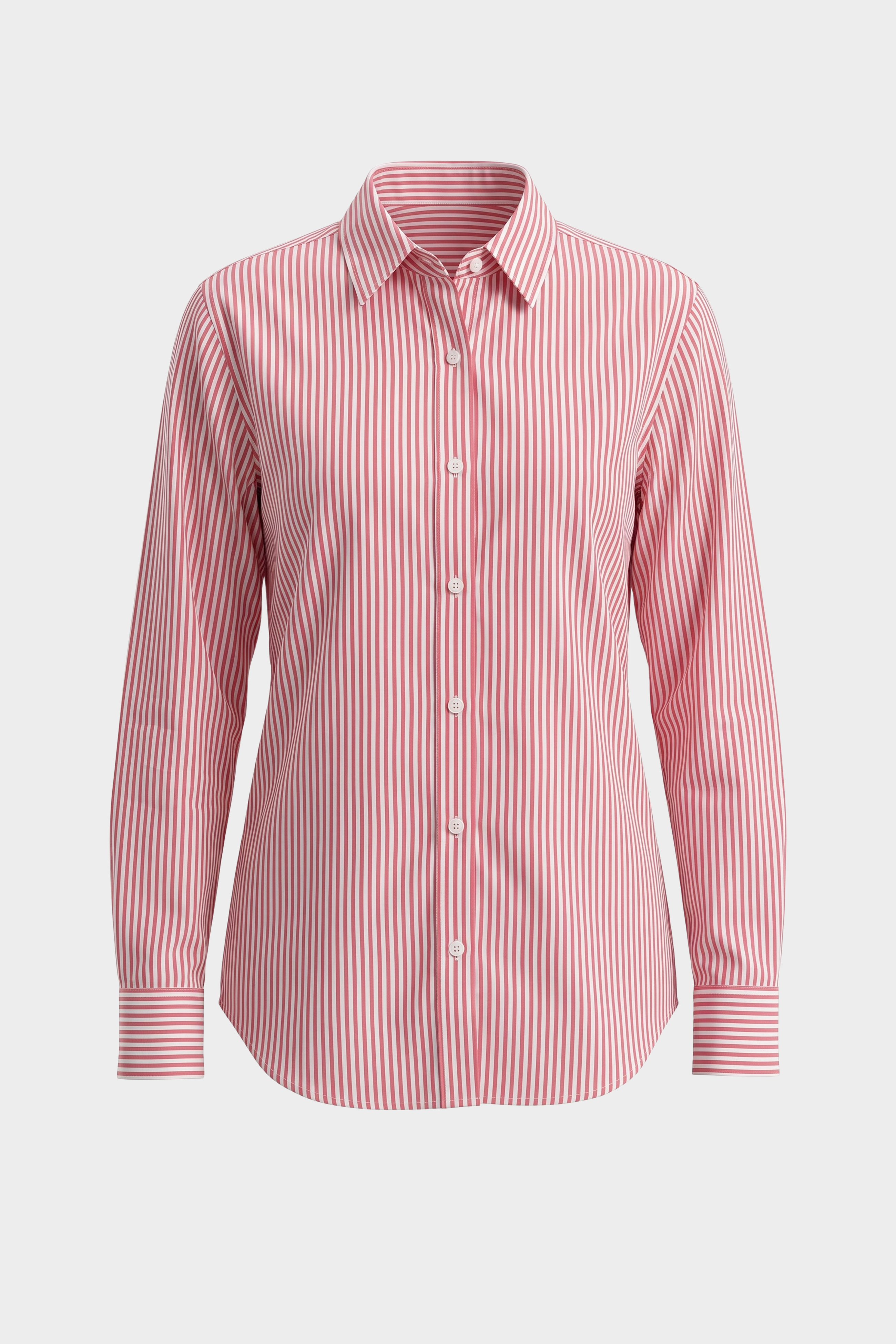 Red & White Striped Cotton Shirt