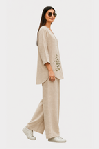 Sandstone Bloom Irish Linen Co-ord Set