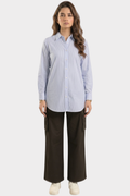 Blue & White Striped Cotton Shirt