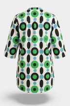 Printed Cotton Tunic Shirt side view — stylish women's wear Pakistan | MannMoji