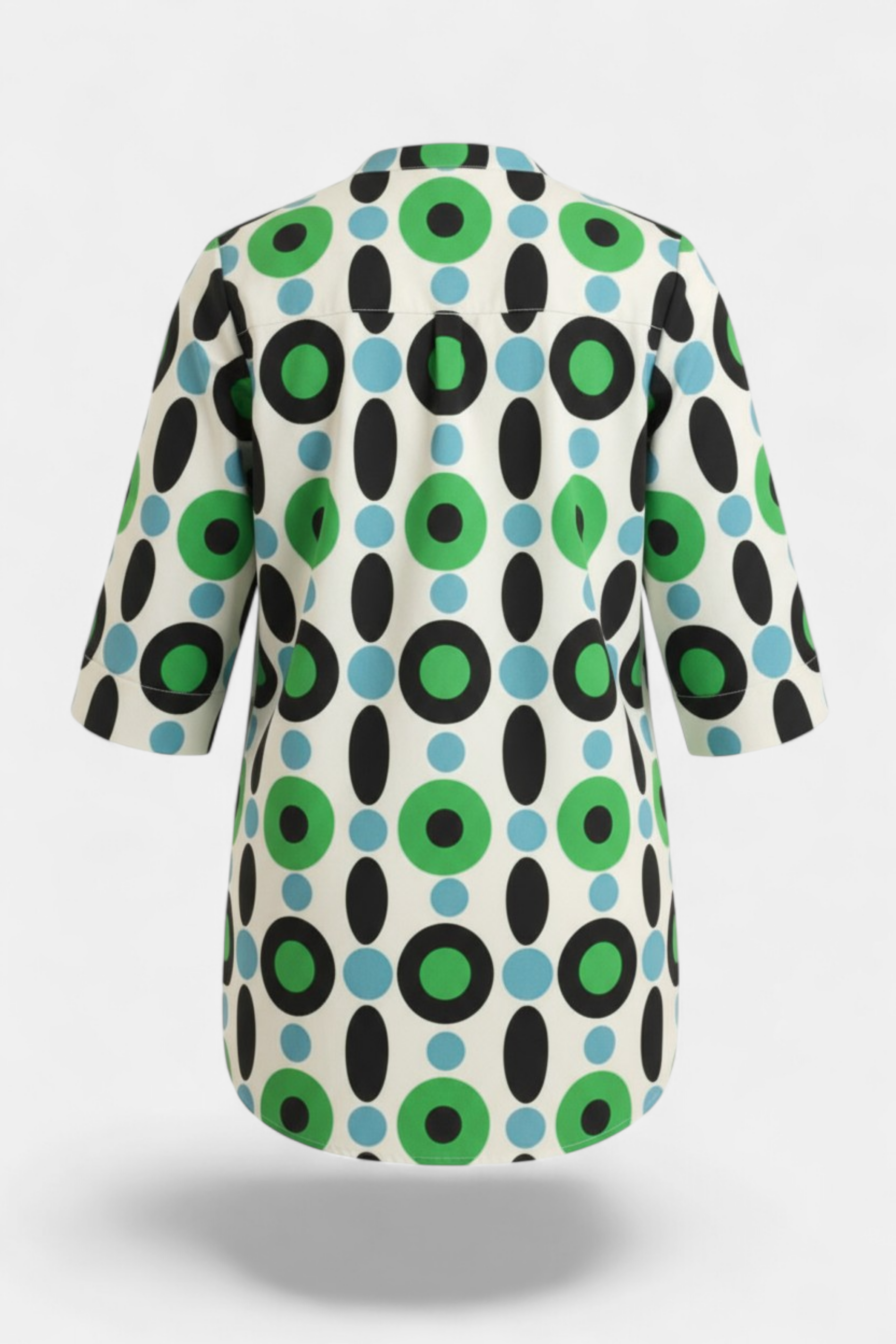Printed Cotton Tunic Shirt side view — stylish women's wear Pakistan | MannMoji