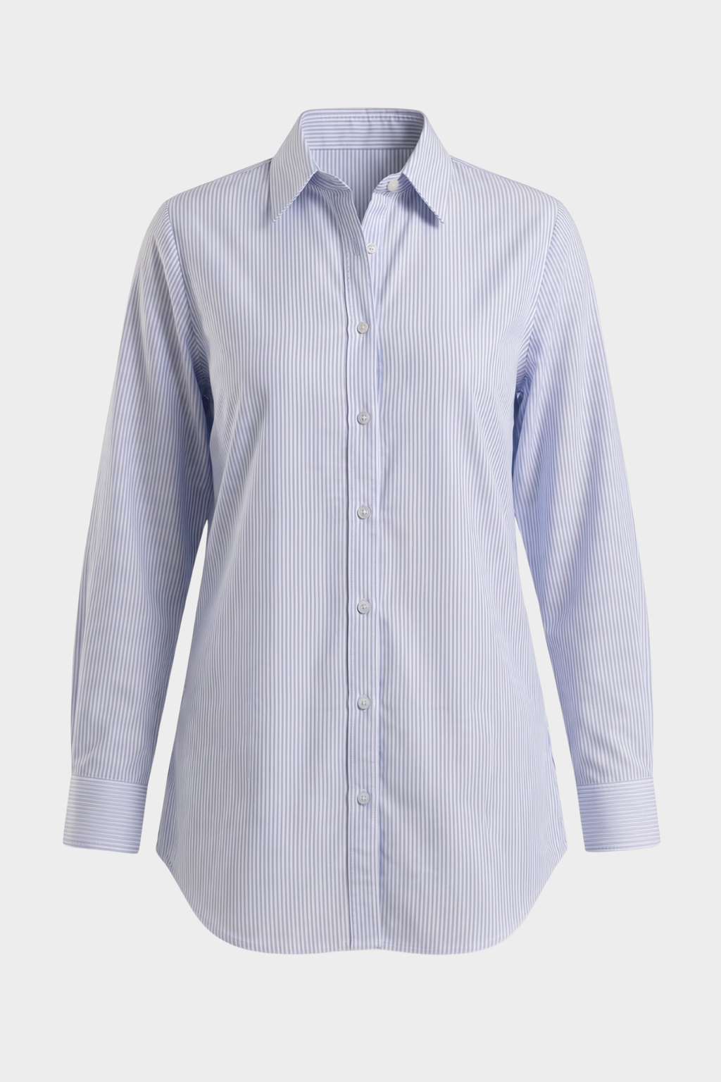 Blue & White Striped Cotton Shirt