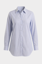 Blue & White Striped Cotton Shirt