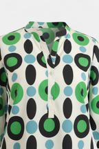 Printed Cotton Tunic Shirt detail shot — quality fabric Pakistan | MannMoji