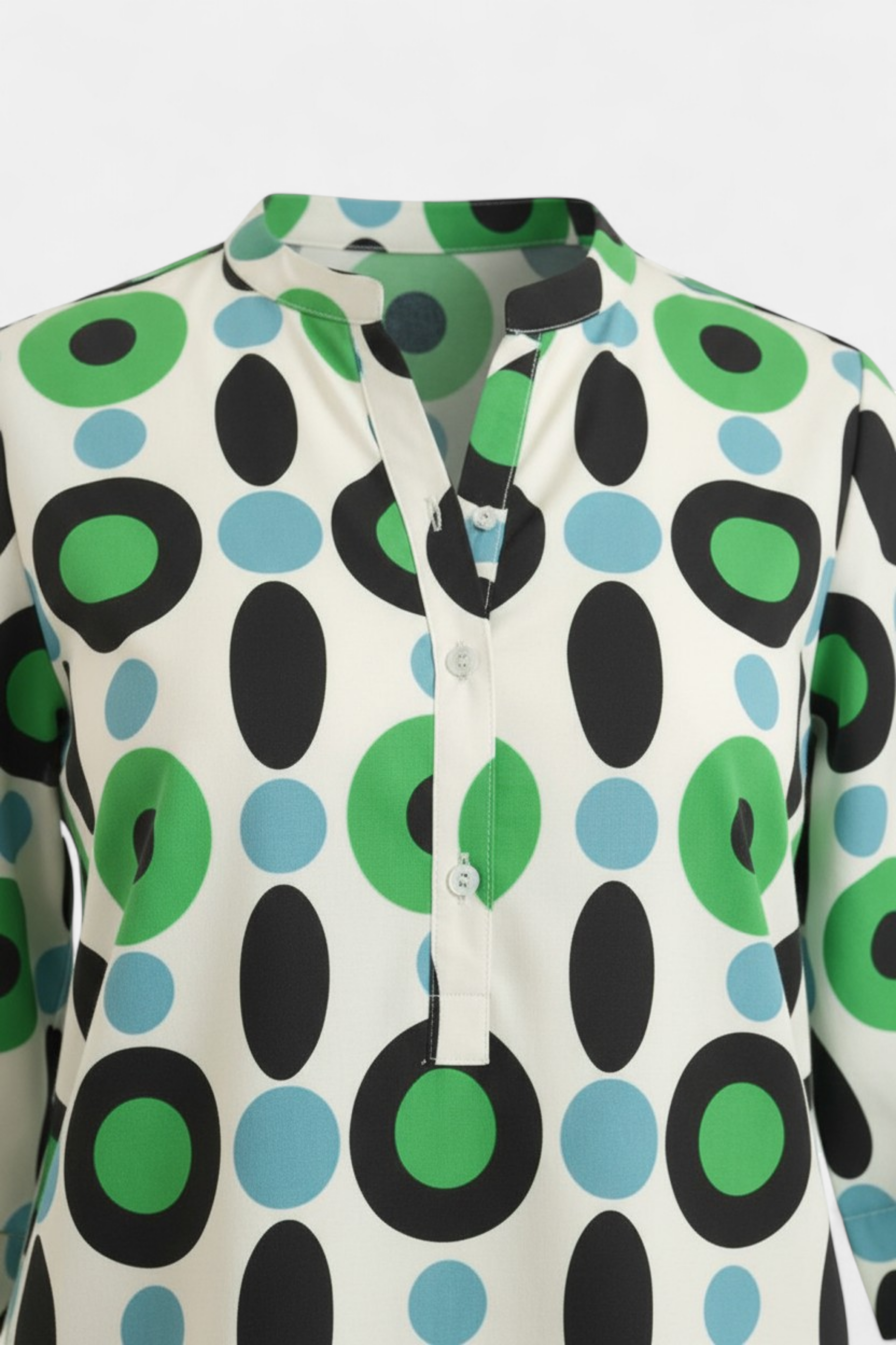 Printed Cotton Tunic Shirt detail shot — quality fabric Pakistan | MannMoji
