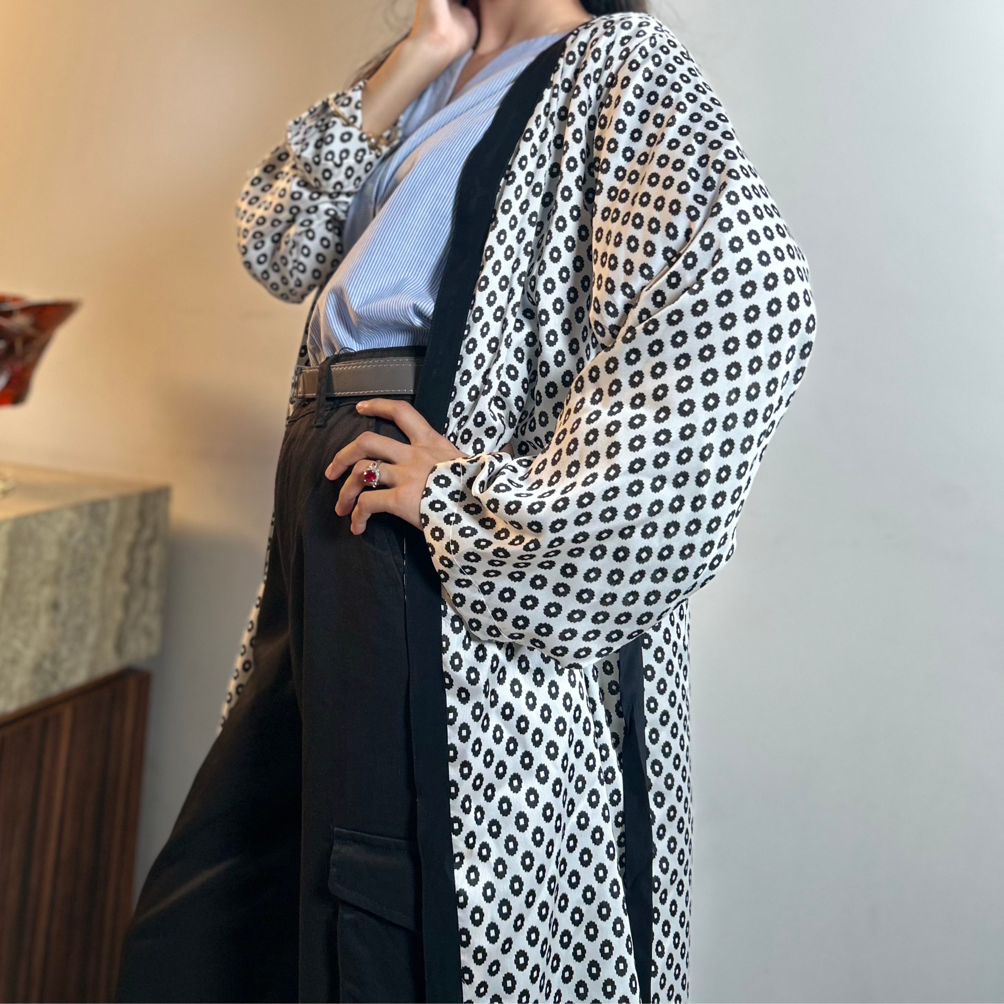 Printed Lightweight Silk Shrug – Effortless Luxury in Motion