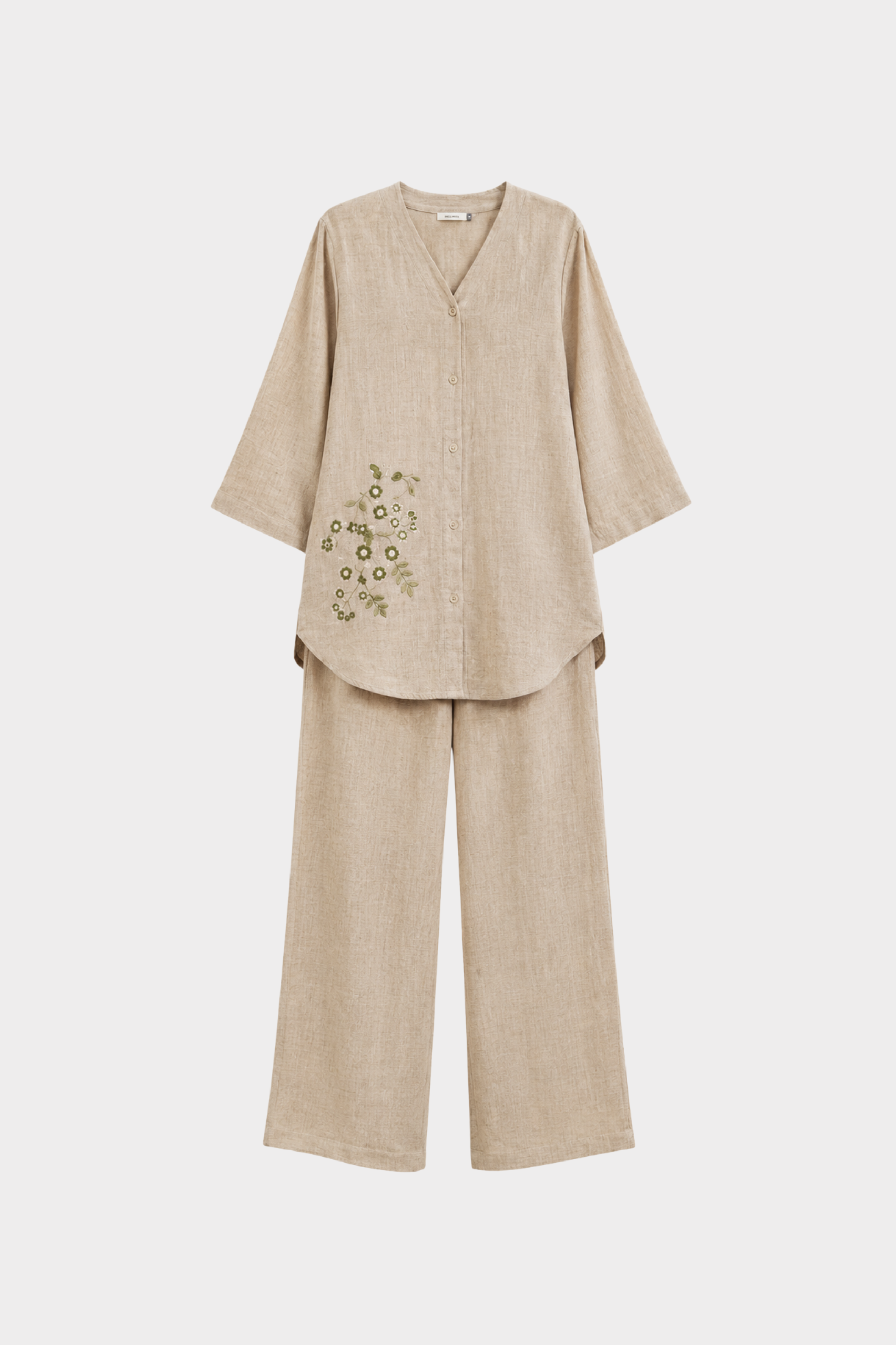 Sandstone Bloom Irish Linen Co-Ord Set
