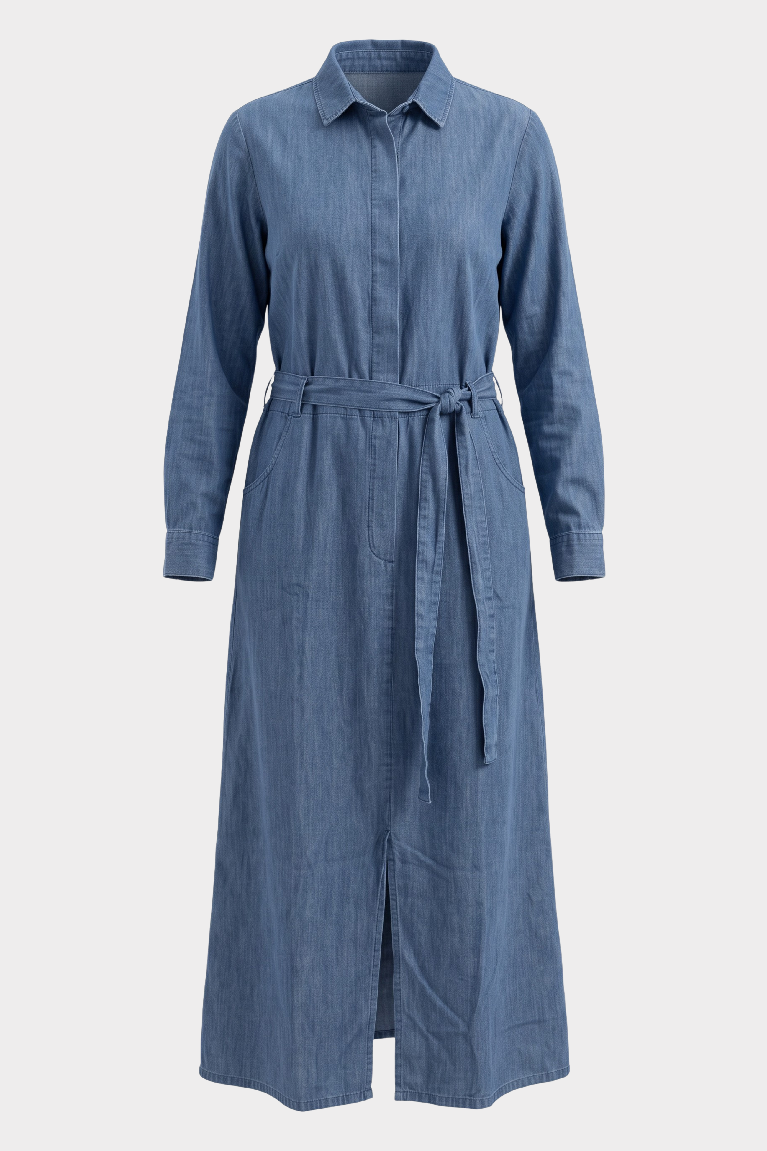 Denim Long Shirt Dress