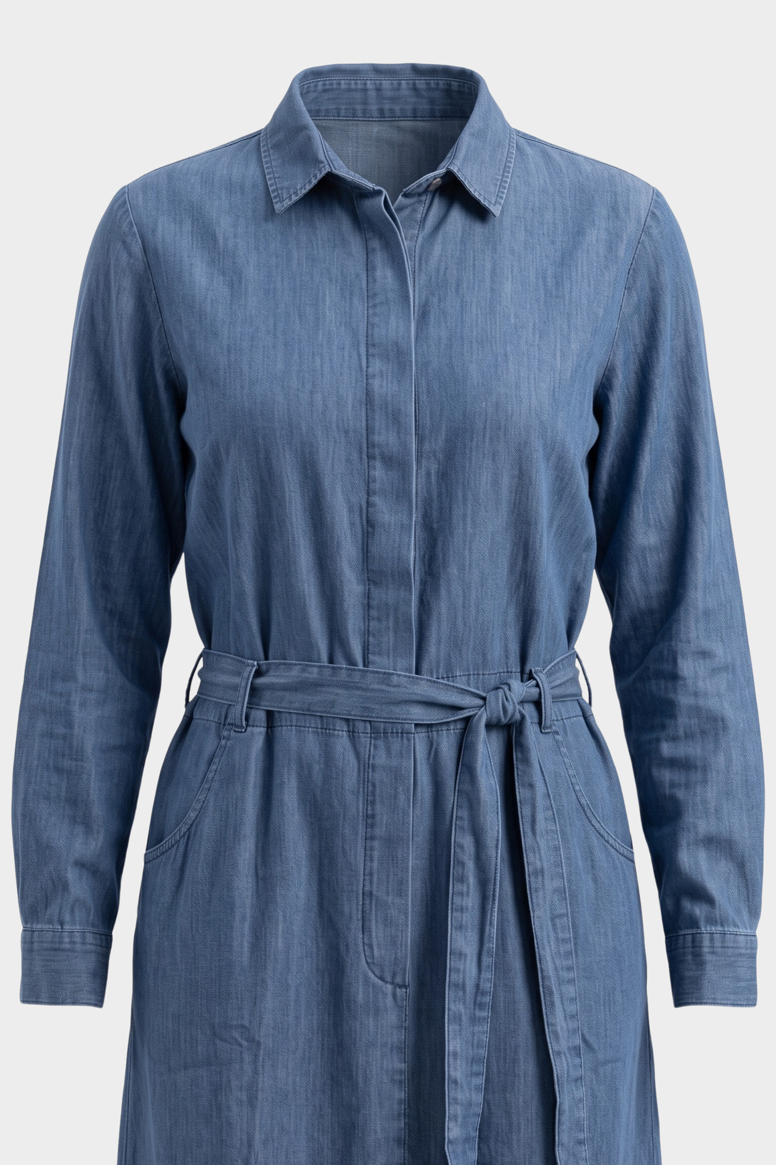Denim Long Shirt Dress