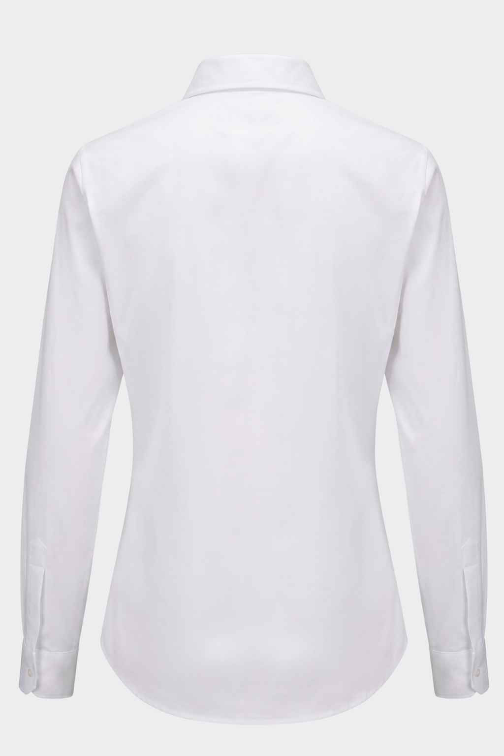 Fold Pleated Waist Solid White Shirt back view Pakistan - MannMoji