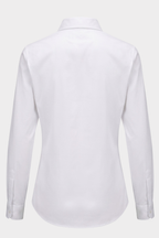 Fold Pleated Waist Solid White Shirt back view Pakistan - MannMoji
