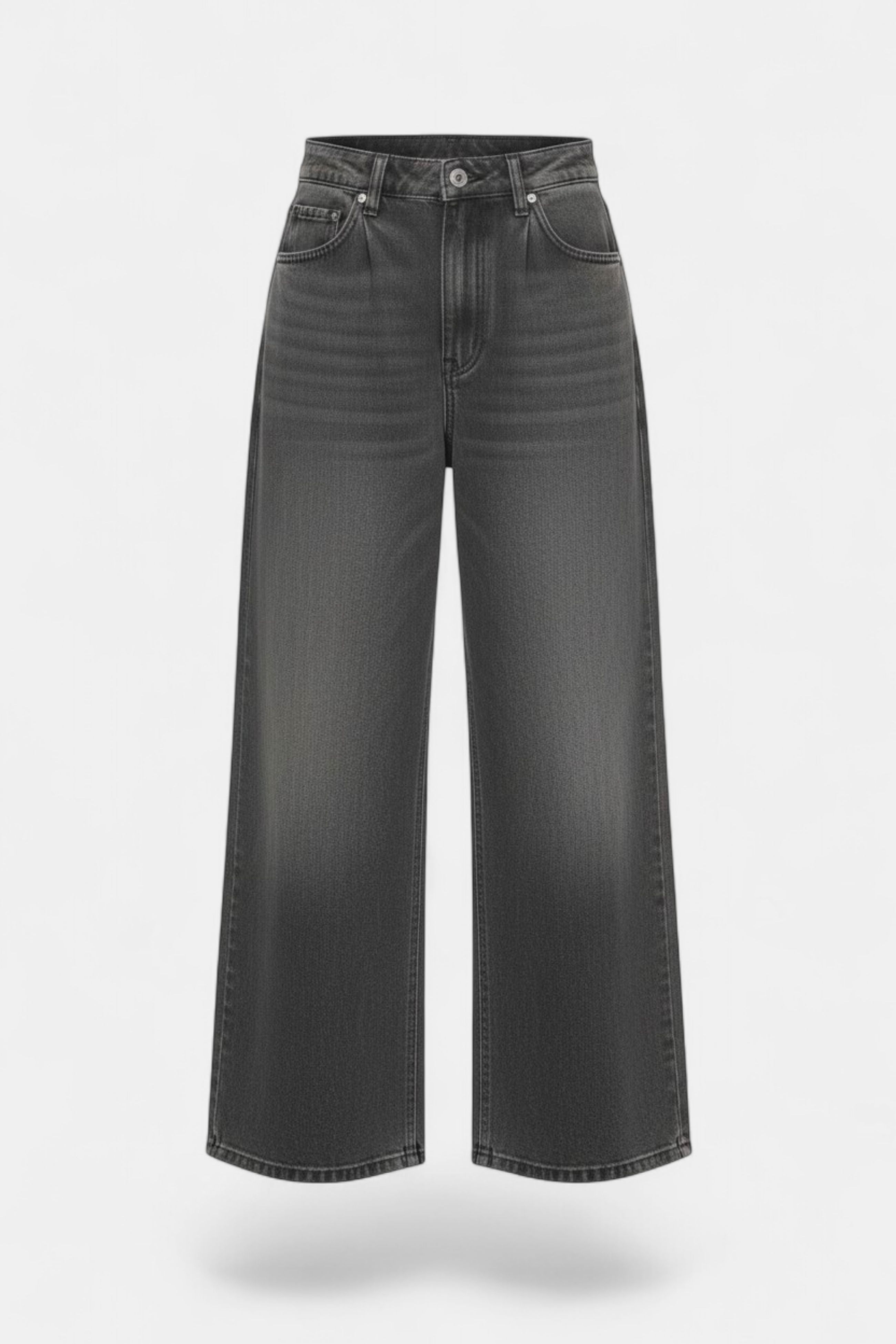 Charcoal Loose-Fit Denim Pants side view — stylish women's wear Pakistan | MannMoji