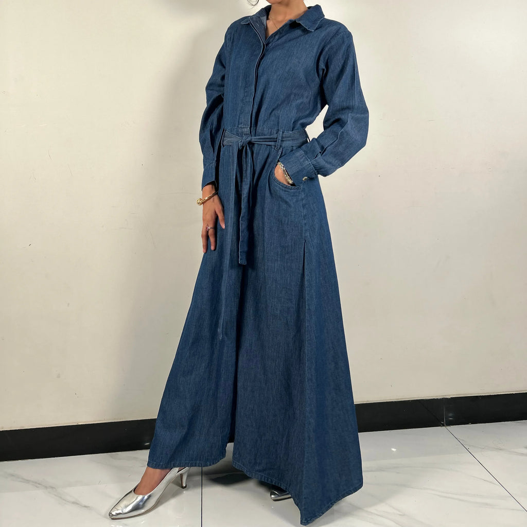 Denim Long Shirt Dress – Effortless Charm Meets Everyday Cool