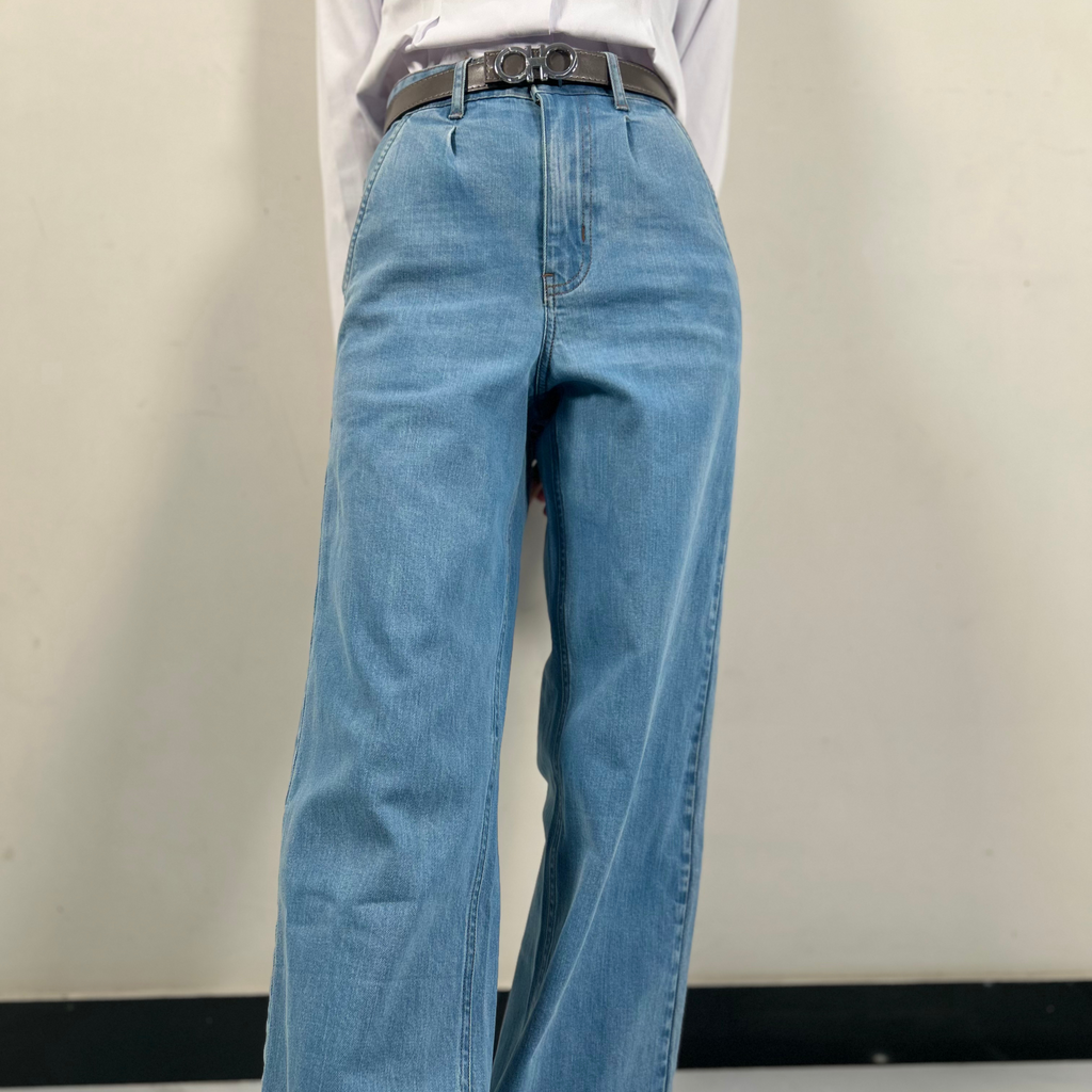 High-Rise Wide Leg Stretch Denim – Effortless Comfort, Elevated Style