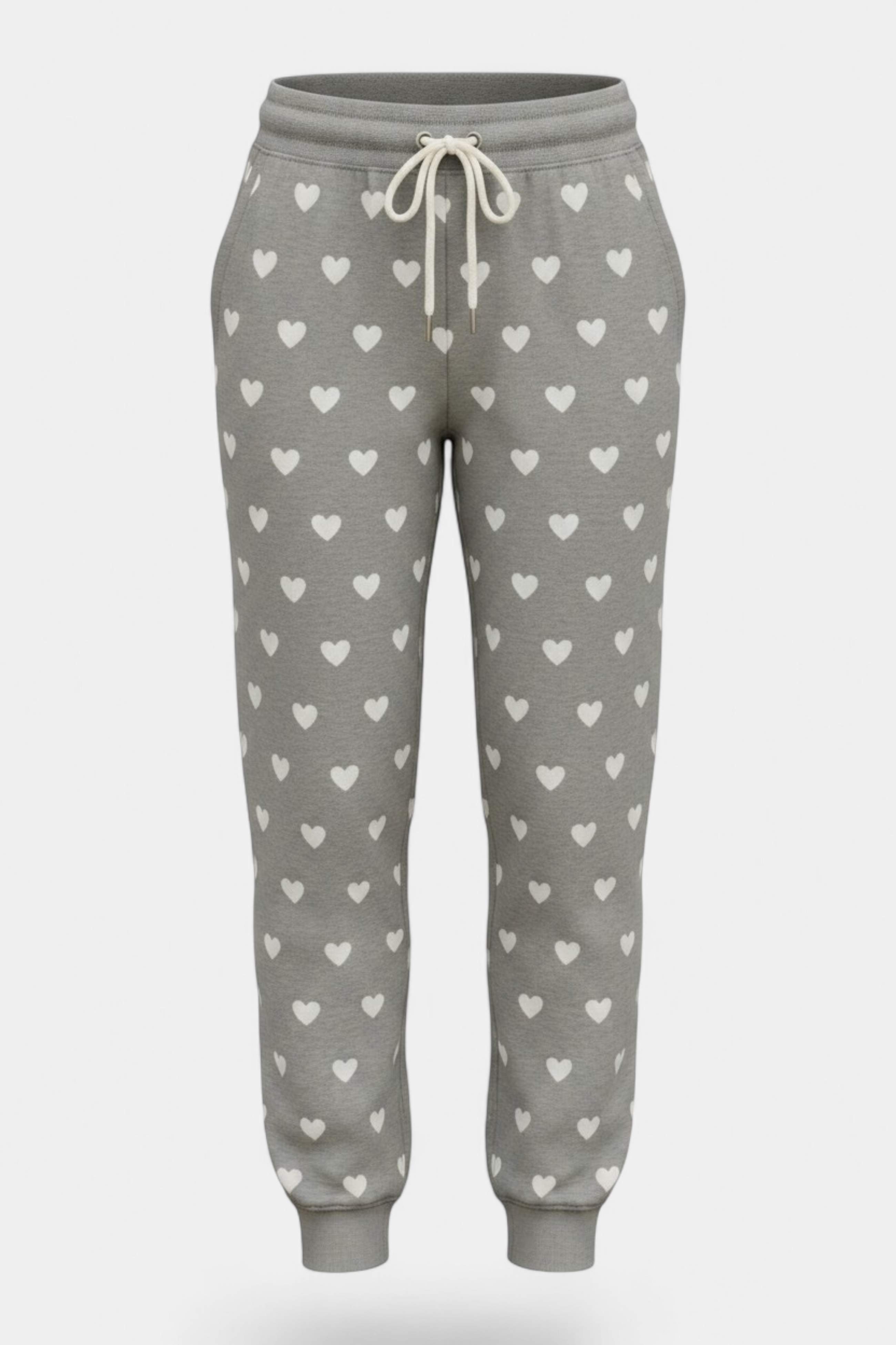 Cozy Knit Heart & Star Print Trouser close-up detail — MannMoji Pakistan