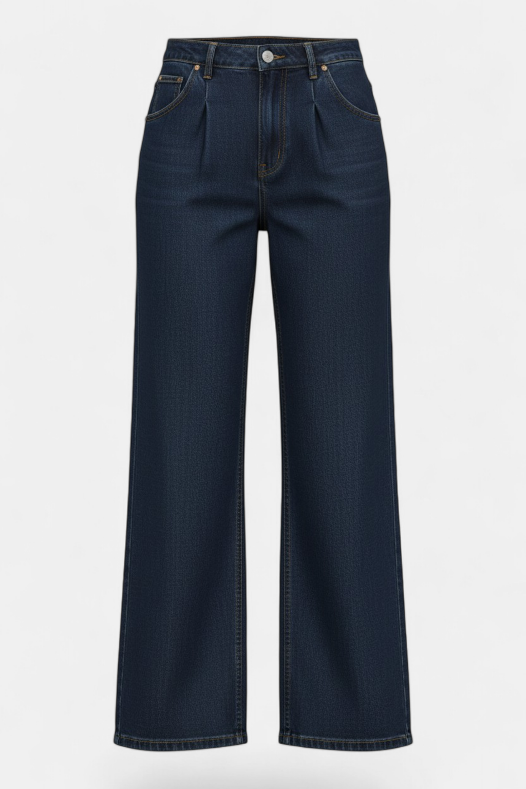 Dark Blue Wide-Leg Denim Pants side view — stylish women's wear Pakistan | MannMoji