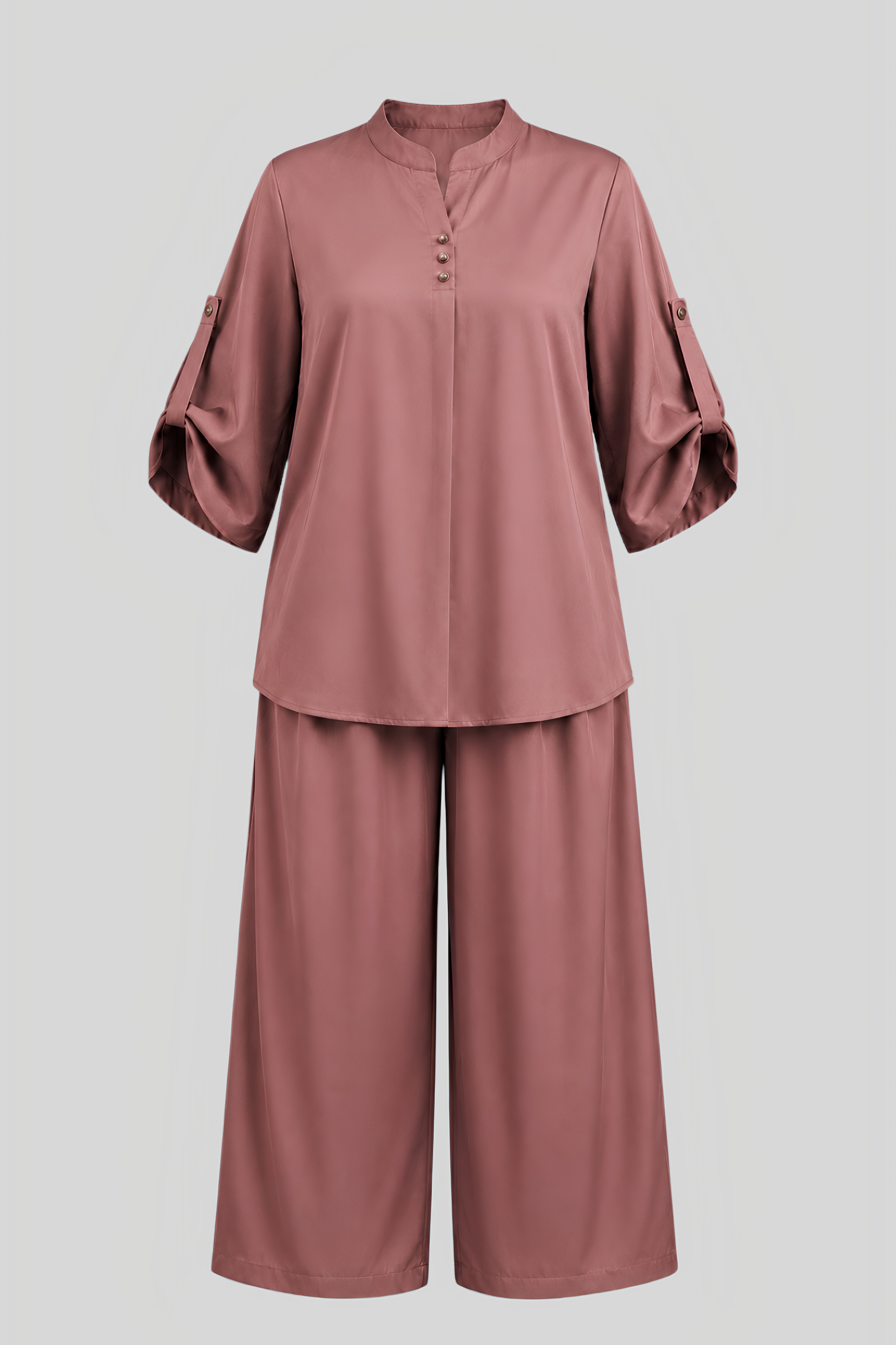 Dusty Rose Cotton-Viscose Co-ord Set
