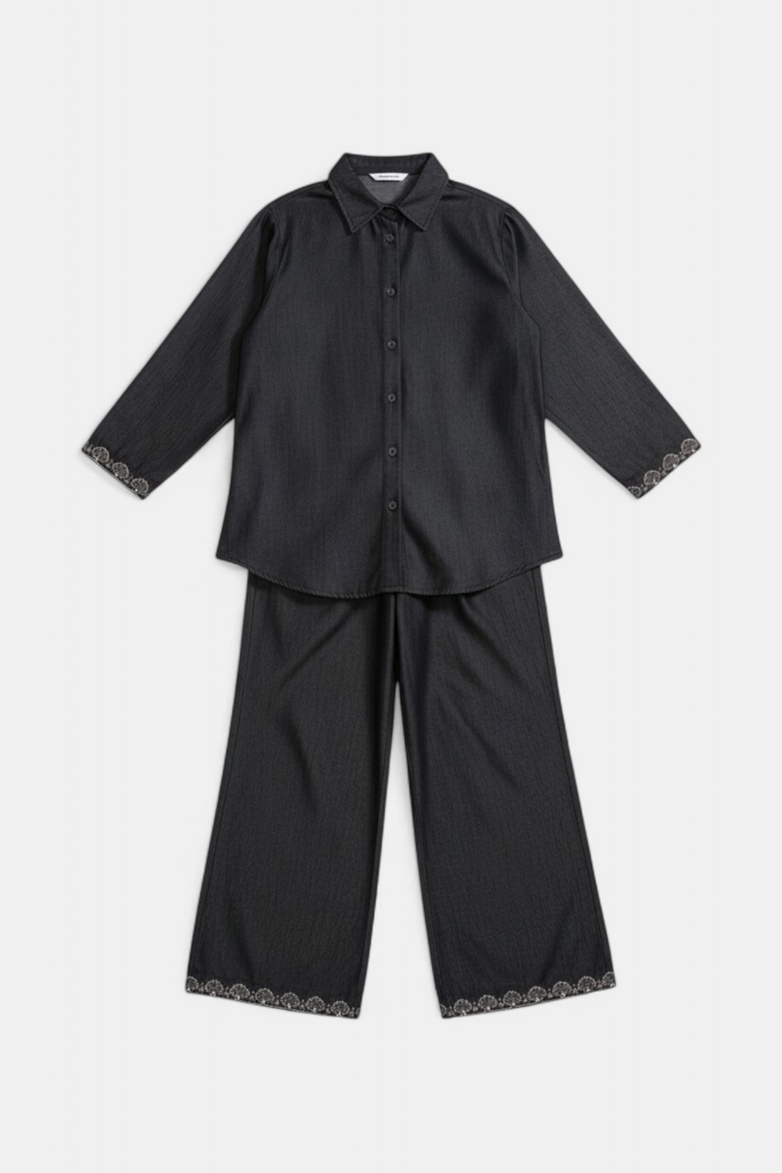 Midnight Denim Co-Ord Set lifestyle photo — Pakistani women's outfit | MannMoji