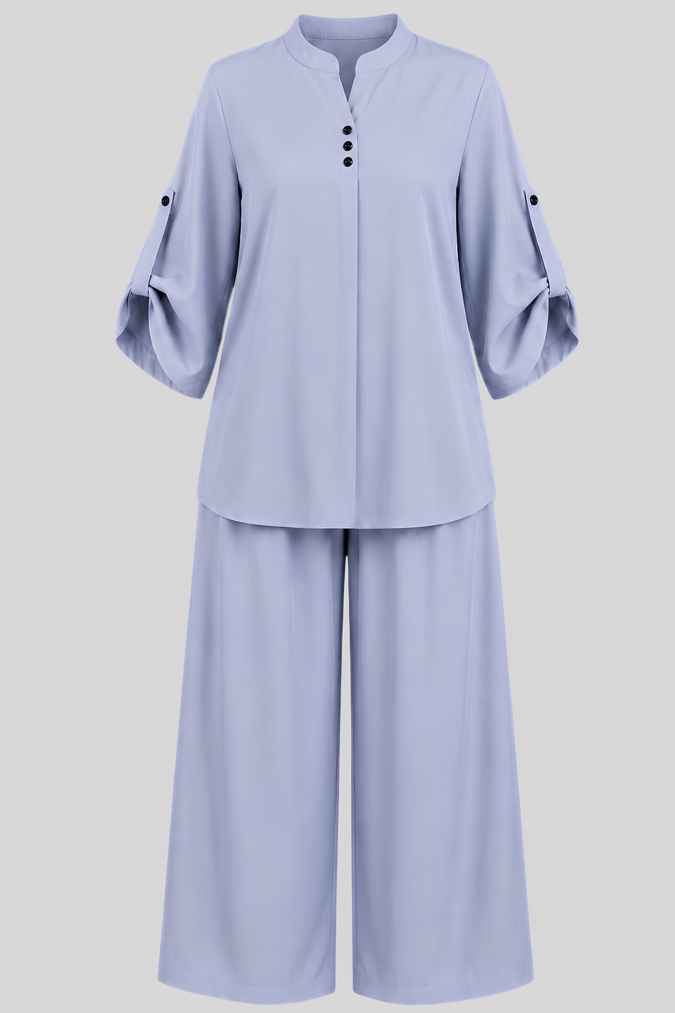 Powder Blue Cotton-Viscose Co-Ord Set
