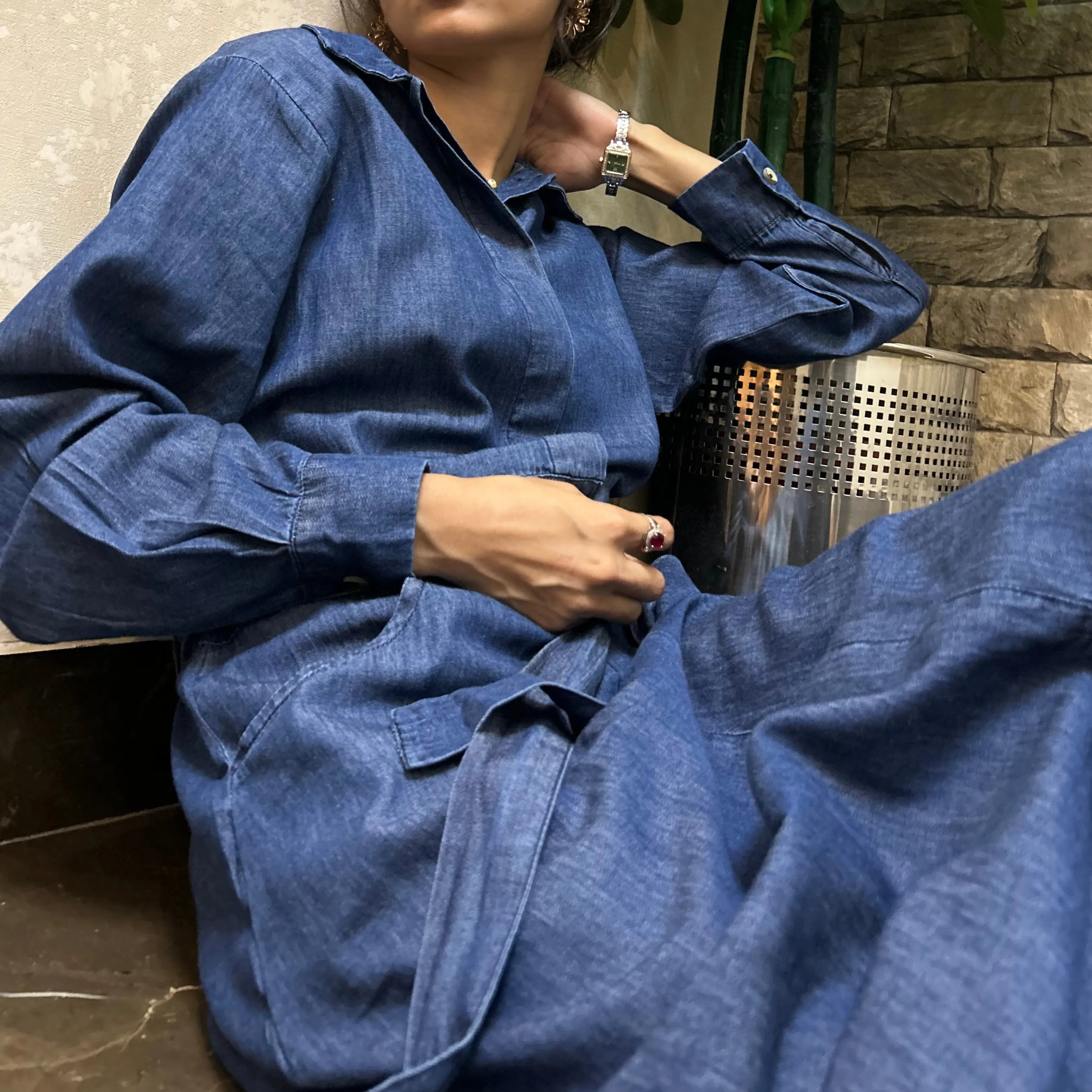 Denim Long Shirt Dress – Effortless Charm Meets Everyday Cool