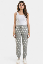 Cozy Knit Heart & Star Print Trouser lifestyle photo — Pakistani women's outfit | MannMoji